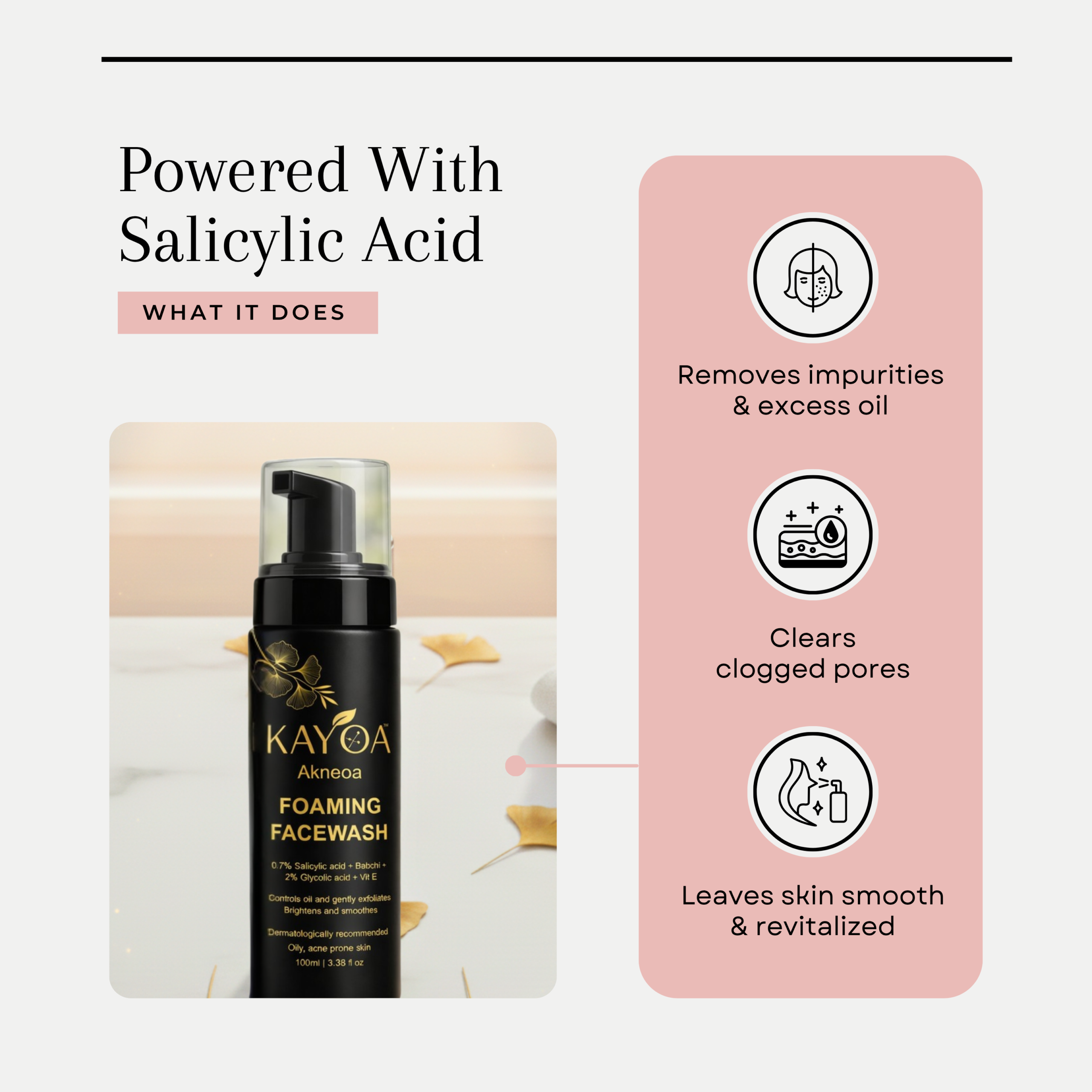 KAYOA Akneoa Aqua Foam Face Wash - Image 2