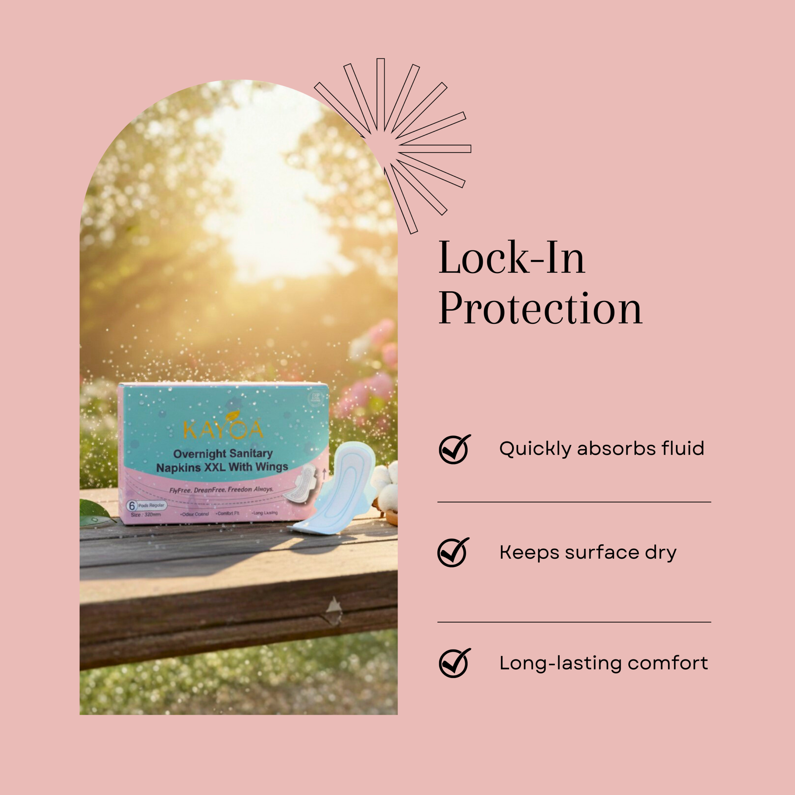 KAYOA Winged Comfort Sanitary Napkins (280 mm) - Image 4